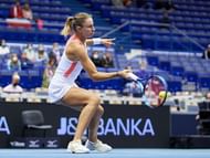 Magda Linette has already played three matches in Ostrava this week.